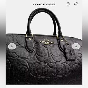 Coach Large Rowan in Signature Leather-Embossed C's-Excellent condition
